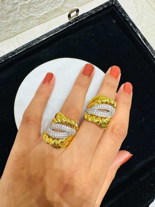 AD GOLD PLATED RING - Image 2