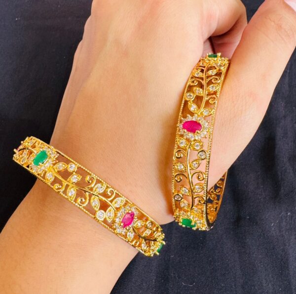 Gold Plated AD Bangles - Image 2