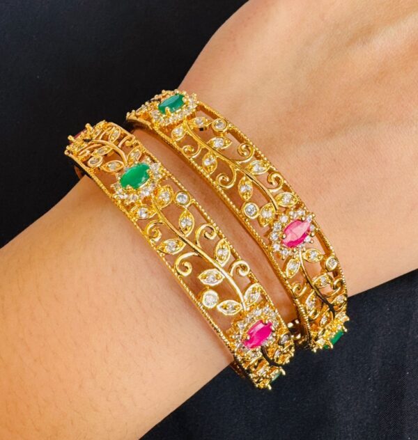 Gold Plated AD Bangles