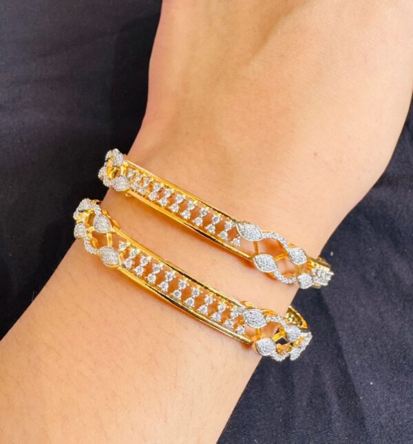 Gold Plated AD Bangles